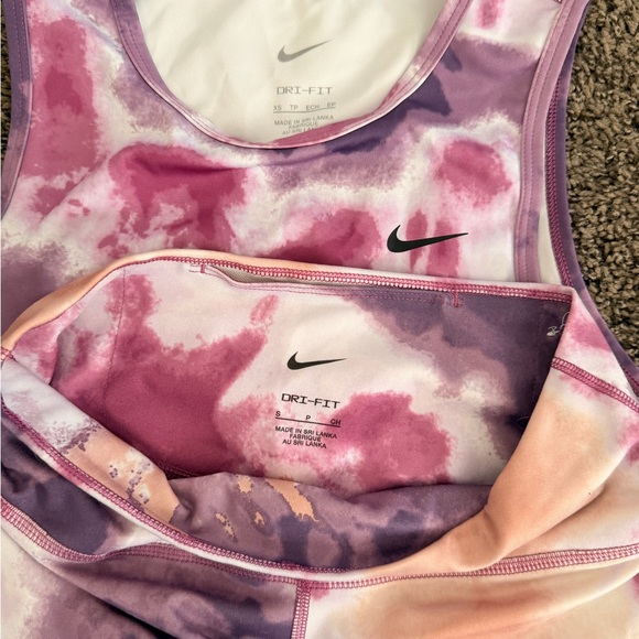 Nike Purple and White Dri-FIT Tank And Bike Short Set - Picture 4 of 6